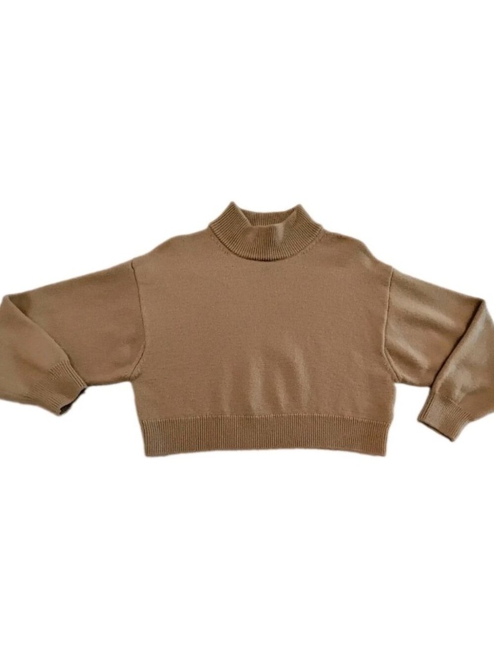 Wilfred Free Wool Cropped Knit Sweater Women Size Large Mock Neck Pullover